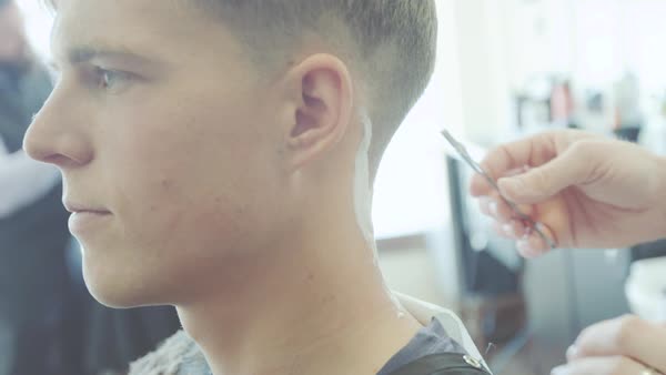 Barber lathered razor shaved straight photos