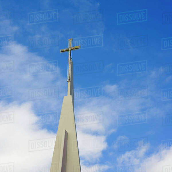 Cross on Church Steeple - Stock Photo - Dissolve