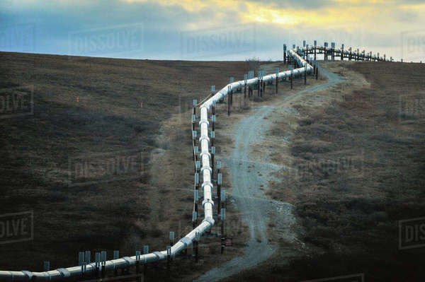 Trans-Alaska Pipeline System, (TAPS), Alaska, America, USA - Royalty ...