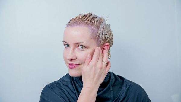 Quality Of A Work Of A Hair Stylist Slow Motion Close Up Of A