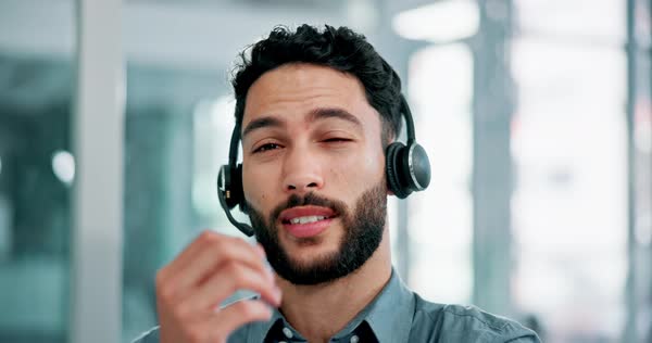 Conference Call Headphones With Mic For Online Meetings Man