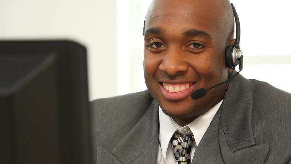 customer service representative talking with headset stock video how to talk to a customer service representative