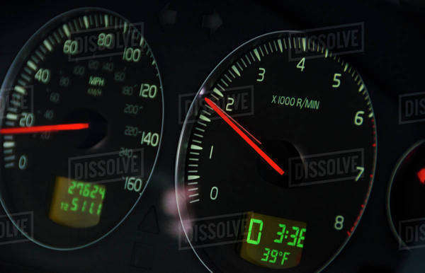 Speed and rpm meters - Stock Photo - Dissolve