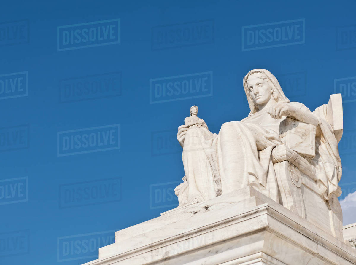 Contemplation of justice statue Stock Photo Dissolve