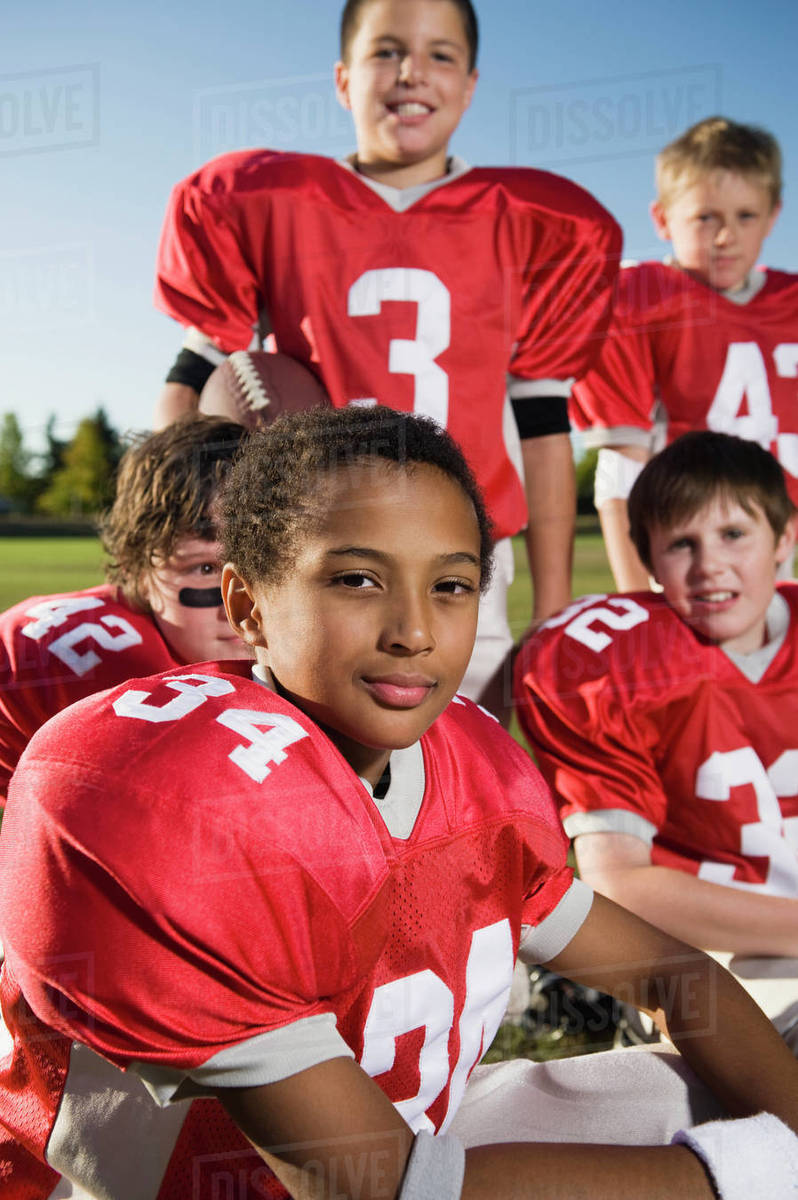 Portrait of youth football team Stock Photo Dissolve