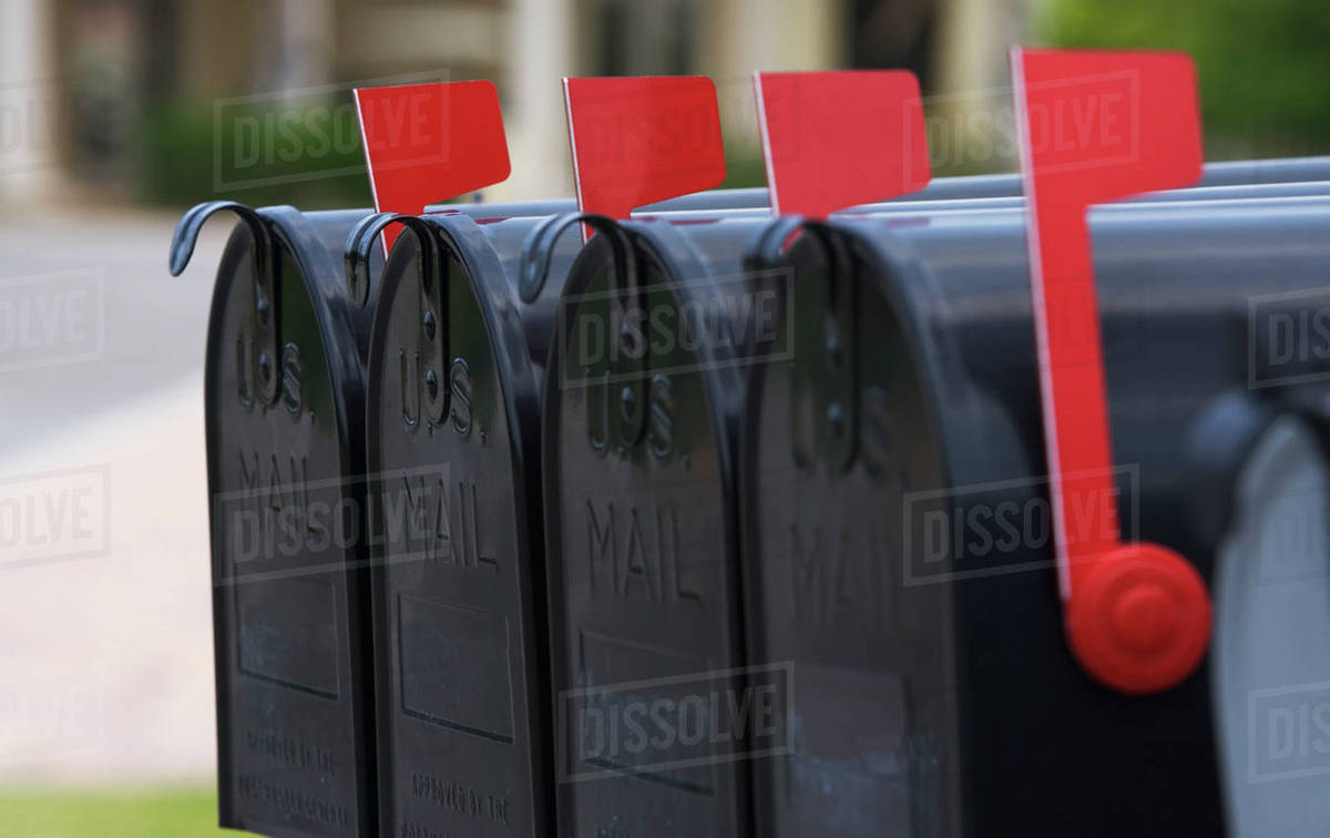 Close up of mailboxes Stock Photo Dissolve
