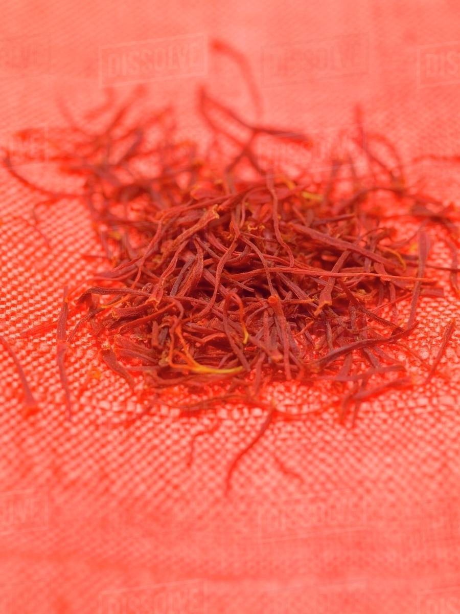Saffron threads Stock Photo Dissolve