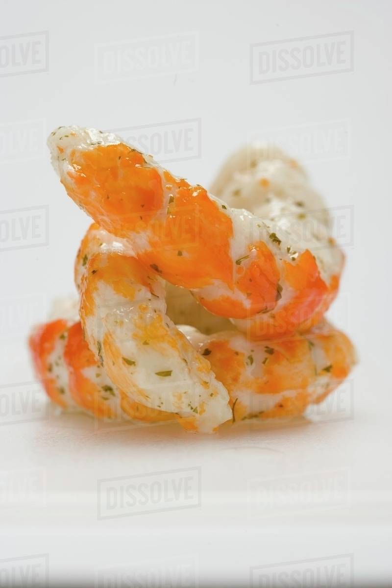 Surimi prawns in oil Stock Photo Dissolve