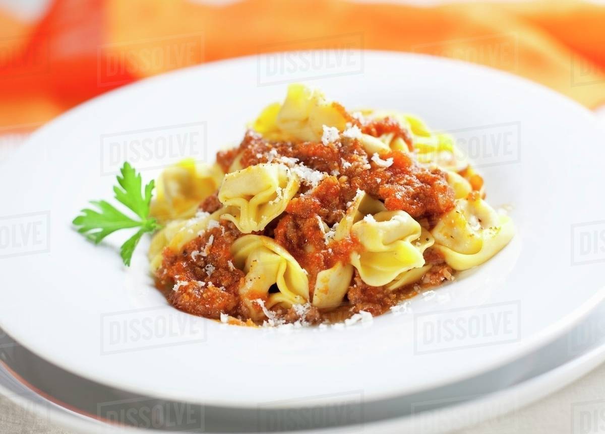Tortellini Bolognese Stock Photo Dissolve