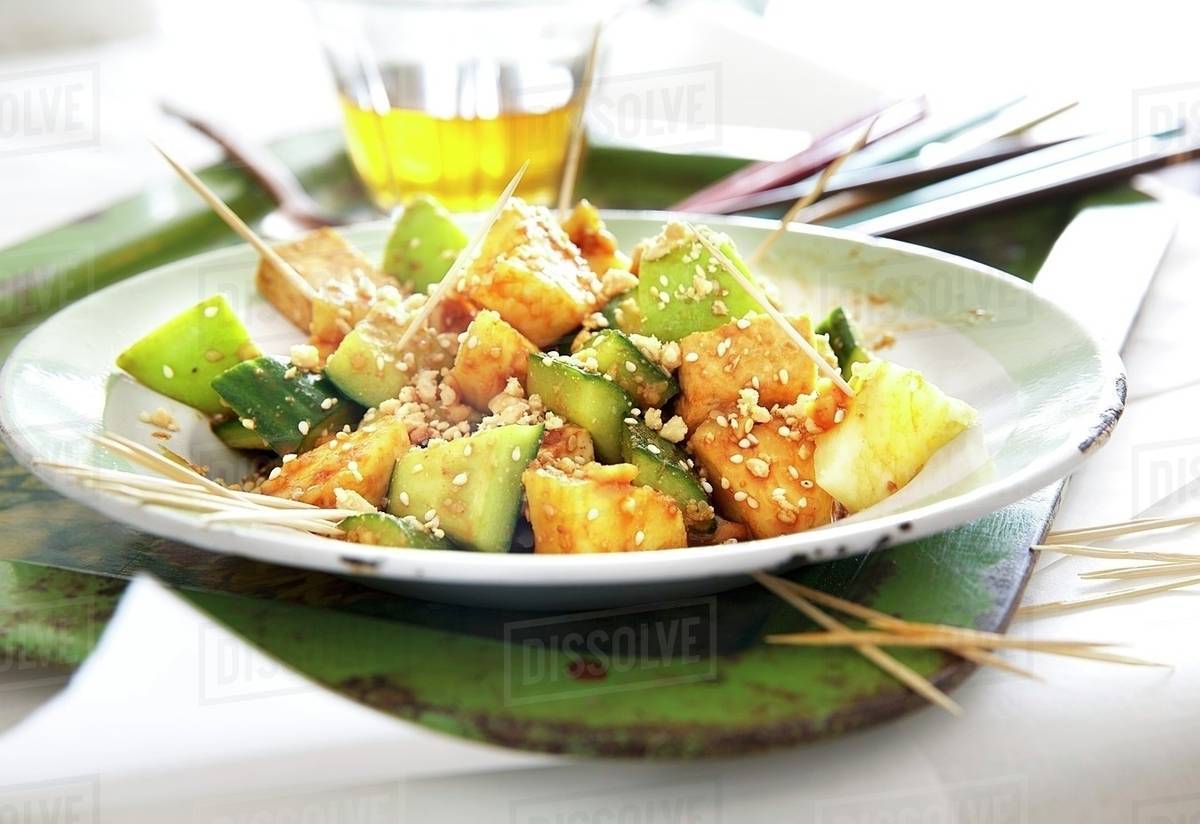 Rojak salad with vegetables and fruits from Malaysia Stock Photo