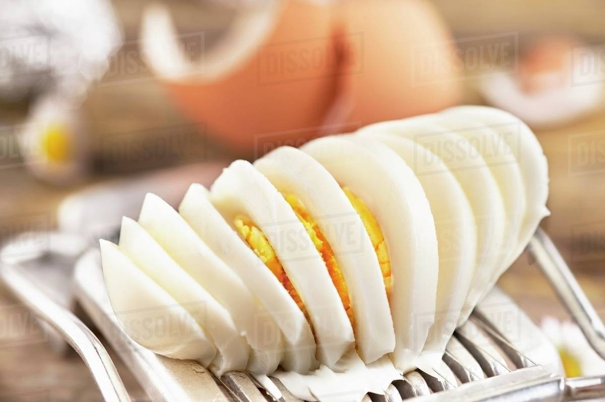 A sliced egg Stock Photo Dissolve