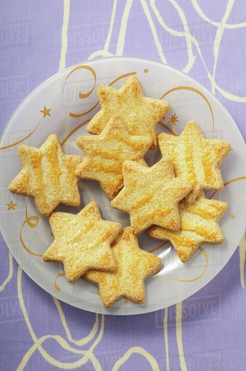Star-shaped shortbread cookies - Royalty-free Stock Photo | Dissolve