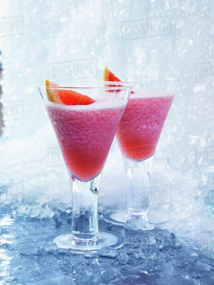 Pink Grapefruit daiquiris Stock Photo Dissolve