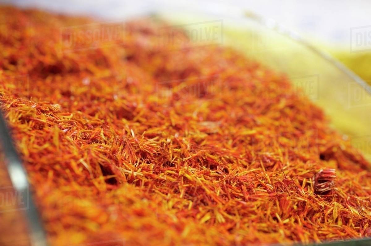 Saffron threads Stock Photo Dissolve