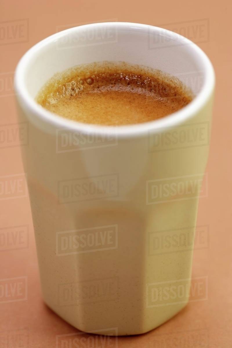 Espresso in unusual espresso cup Stock Photo Dissolve