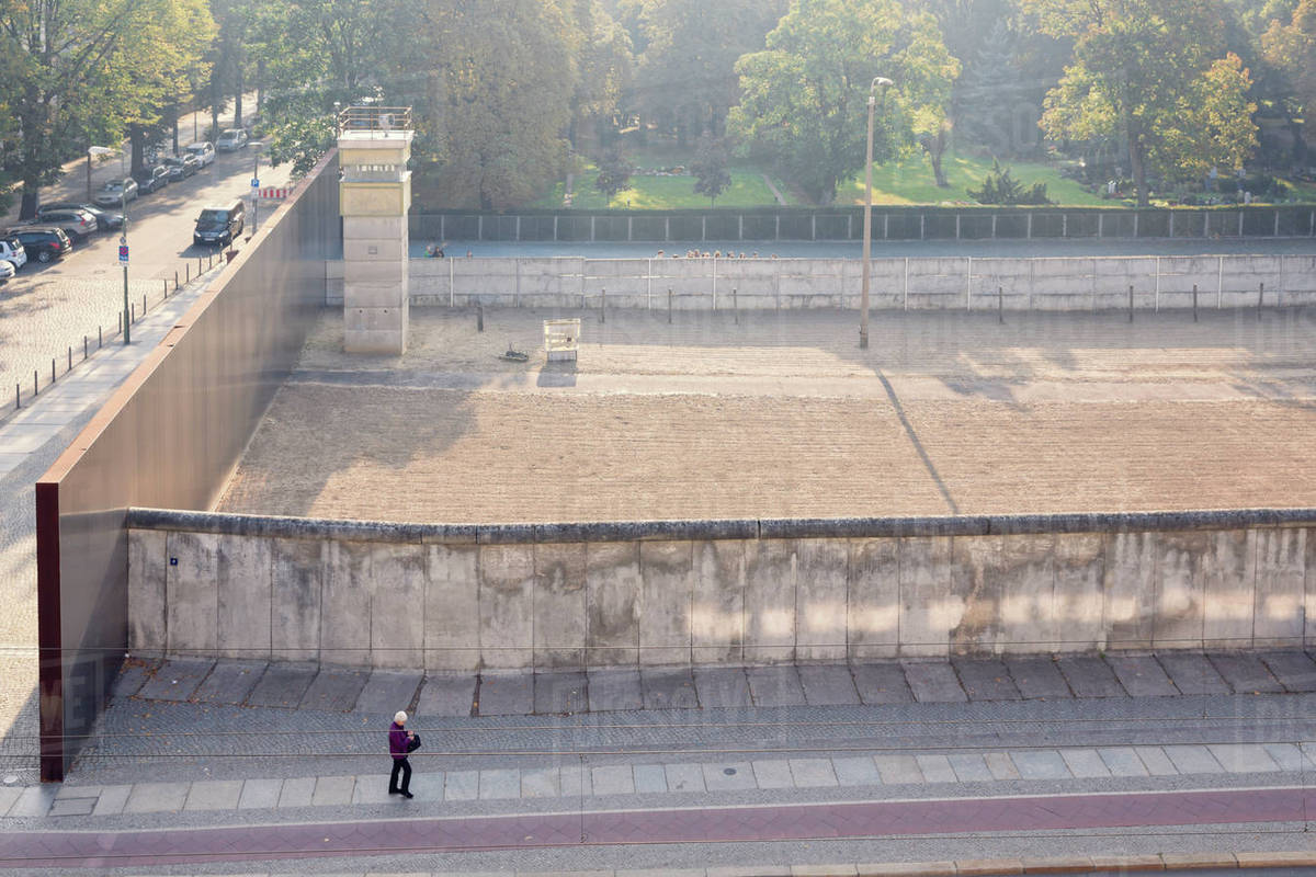 Germany, Berlin, former death strip at Berlin Wall Memorial at Bernauer