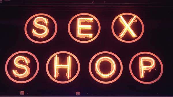 Sex Shop Entrance Glowing Neon Sign Street At Night Royalty Free Stock Video Sex Shop Entrance Glowing Neon Sign Street At Night Royalty Free Stock Video