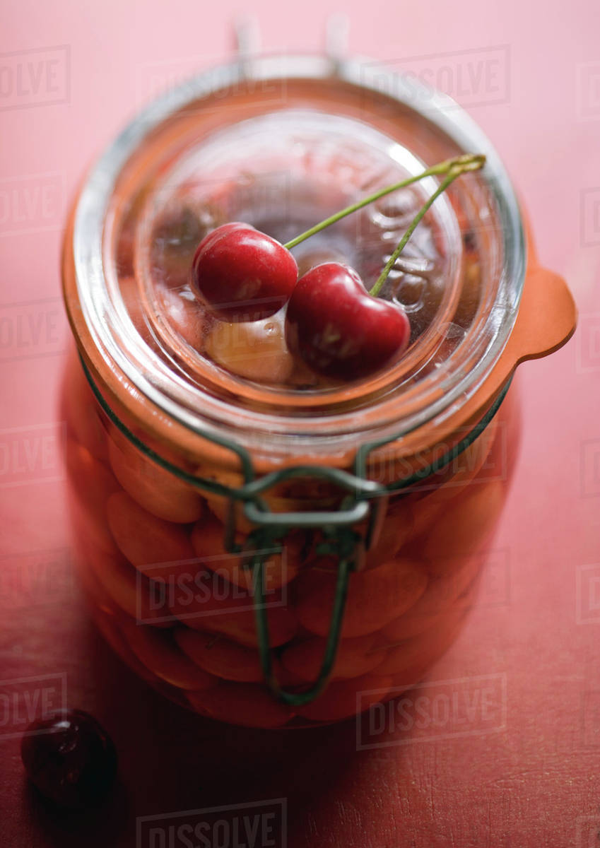 Preserved cherries Stock Photo Dissolve