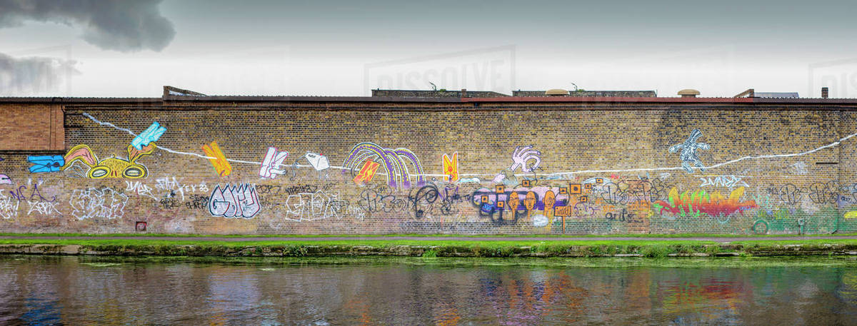 Graffiti On Brick Wall Next To C Ney Wick London