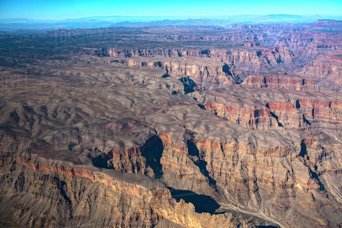 Aerial View Of Grand Canyon Arizona United States Stock Photo Dissolve