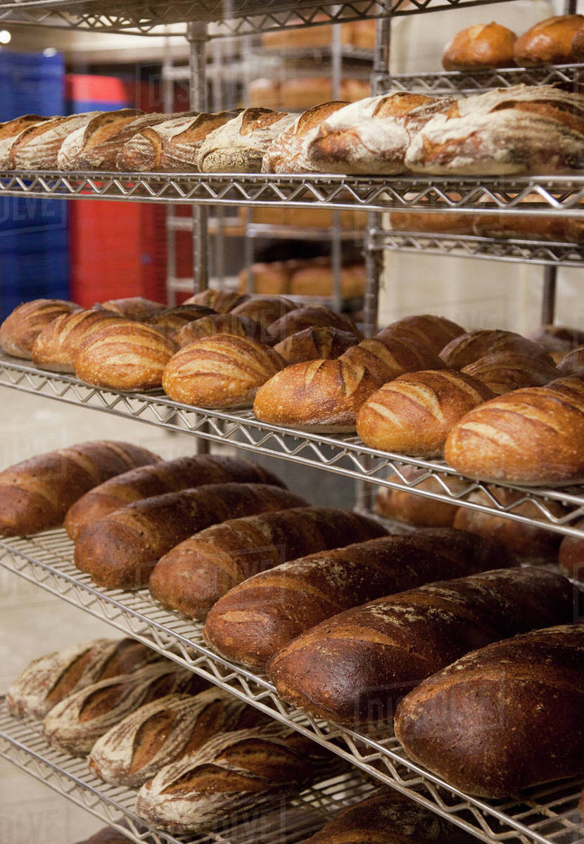 Loaves of Bread at a Bakery Stock Photo Dissolve