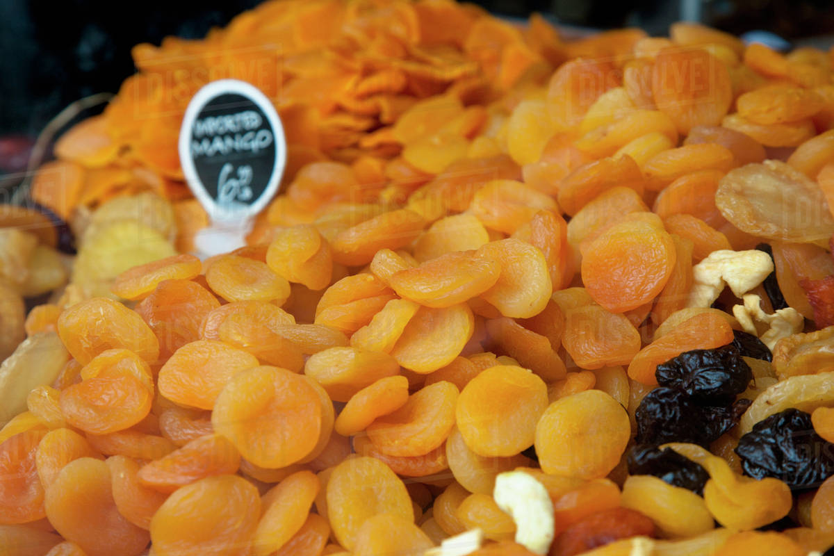 Dried Fruit for Sale Stock Photo Dissolve