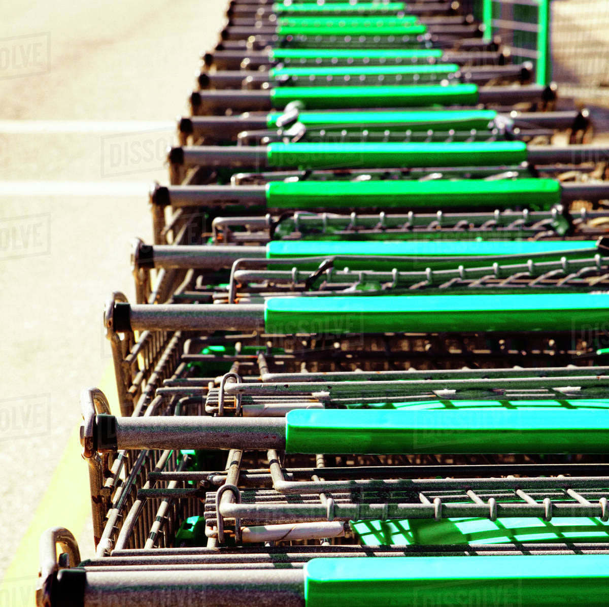 Shopping Carts Stacked Together Stock Photo Dissolve