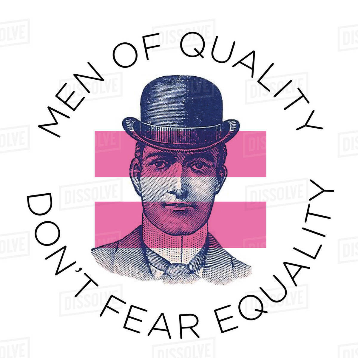 Illustration on gender equality Royalty-free stock photo