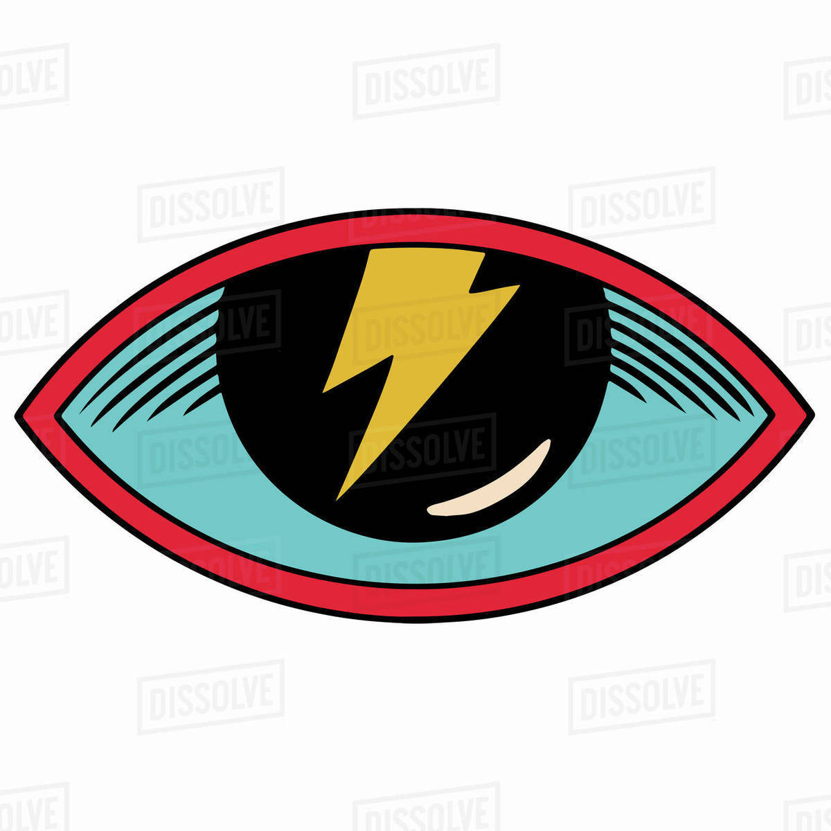 Illustration of laser eye against white background Royalty-free stock photo