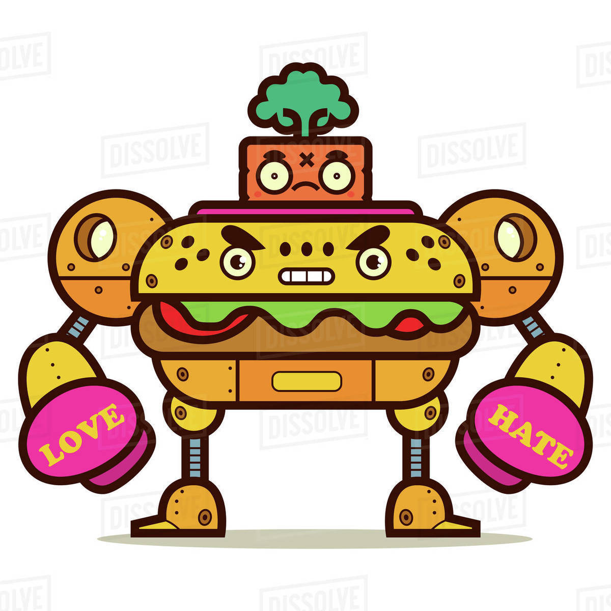 Illustration of robot against white background Royalty-free stock photo