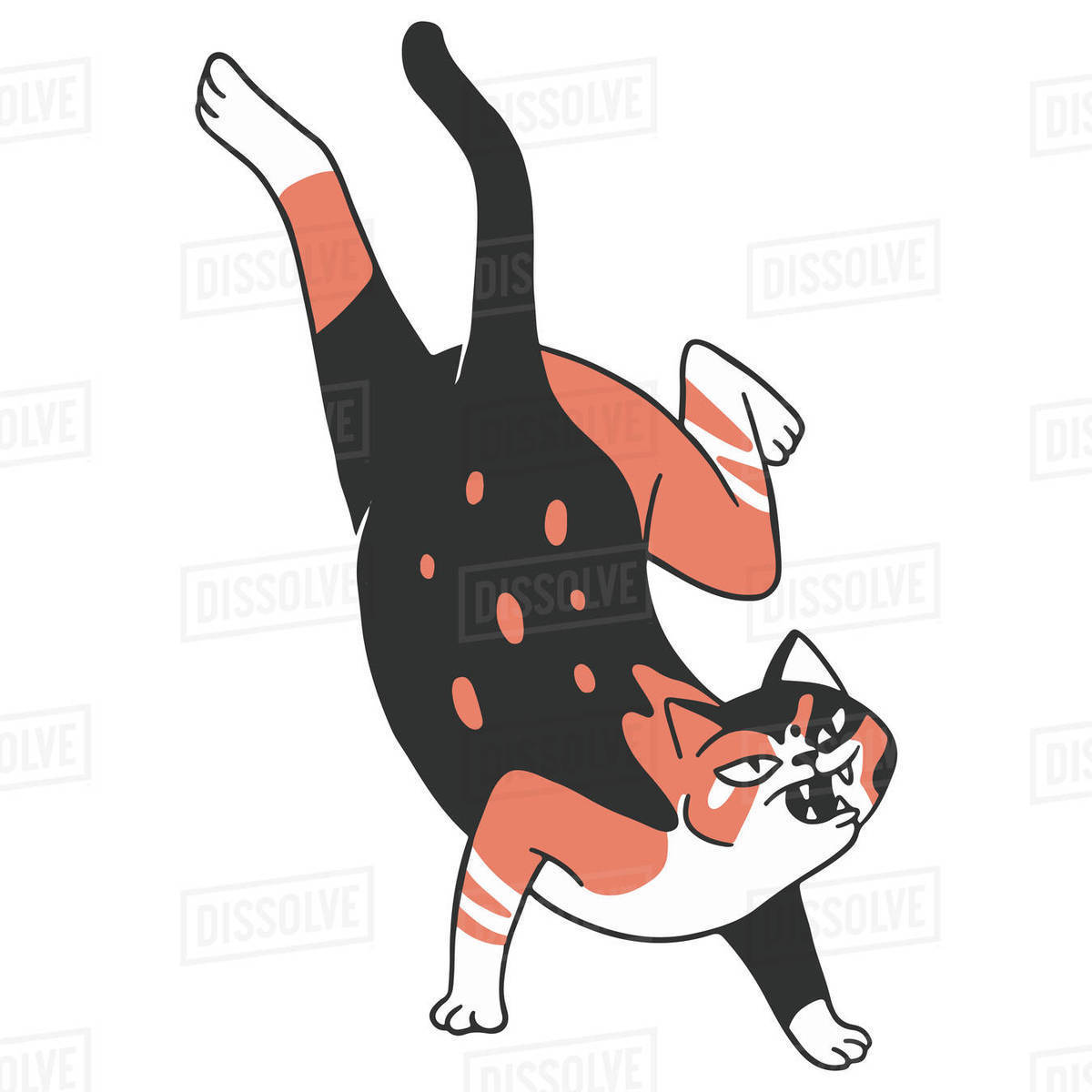 Illustration of a cat against white background Royalty-free stock photo