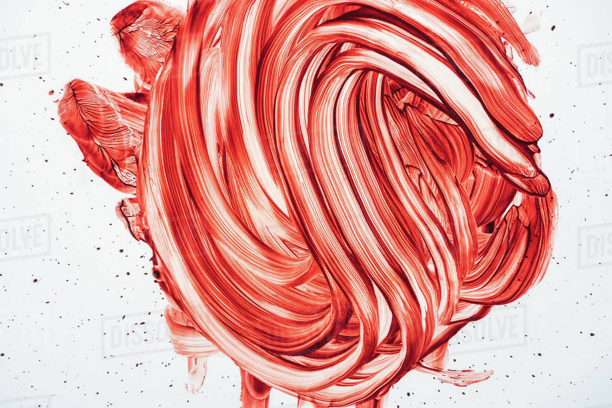 closeup shot of smeared blood stains on white Stock Photo Dissolve