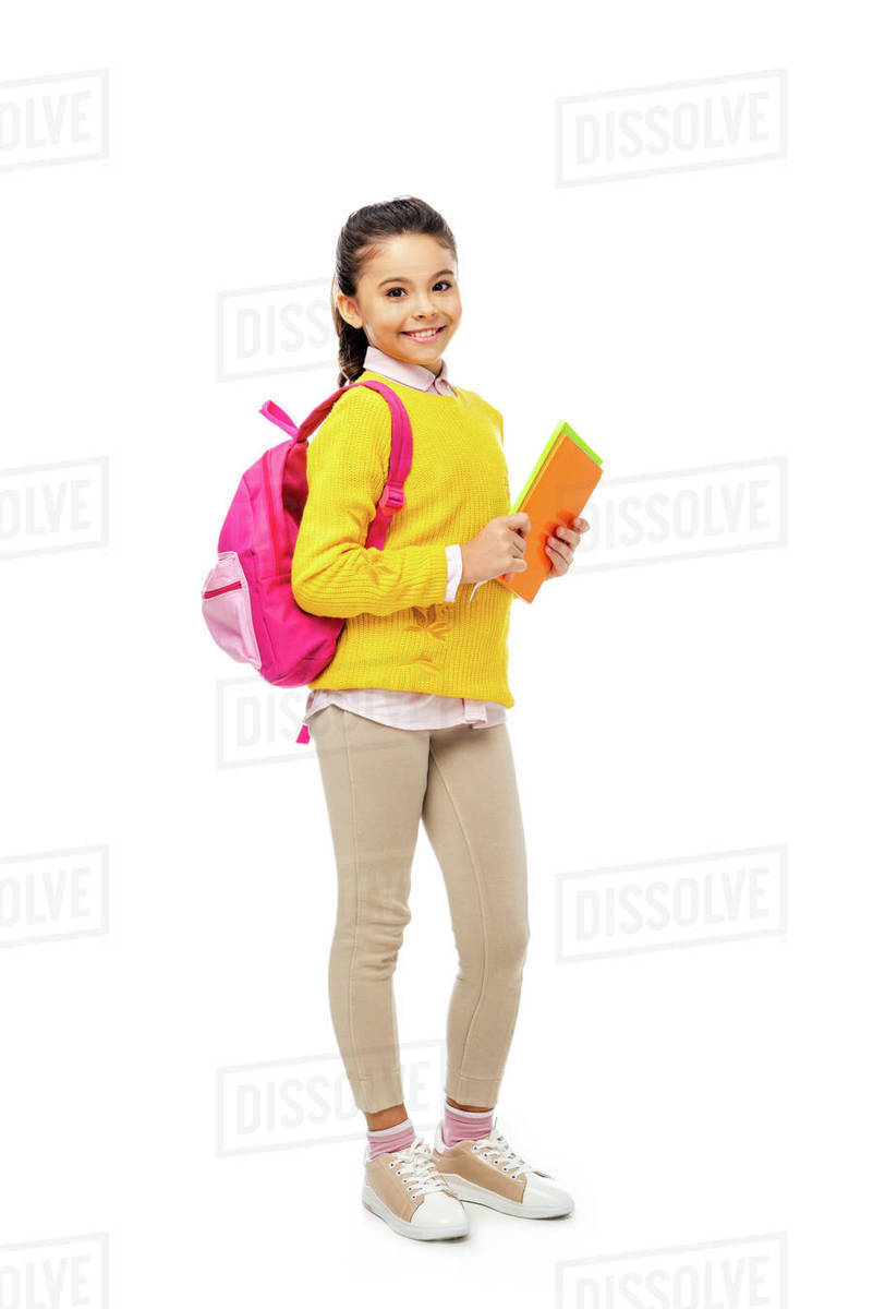 kid holding backpack