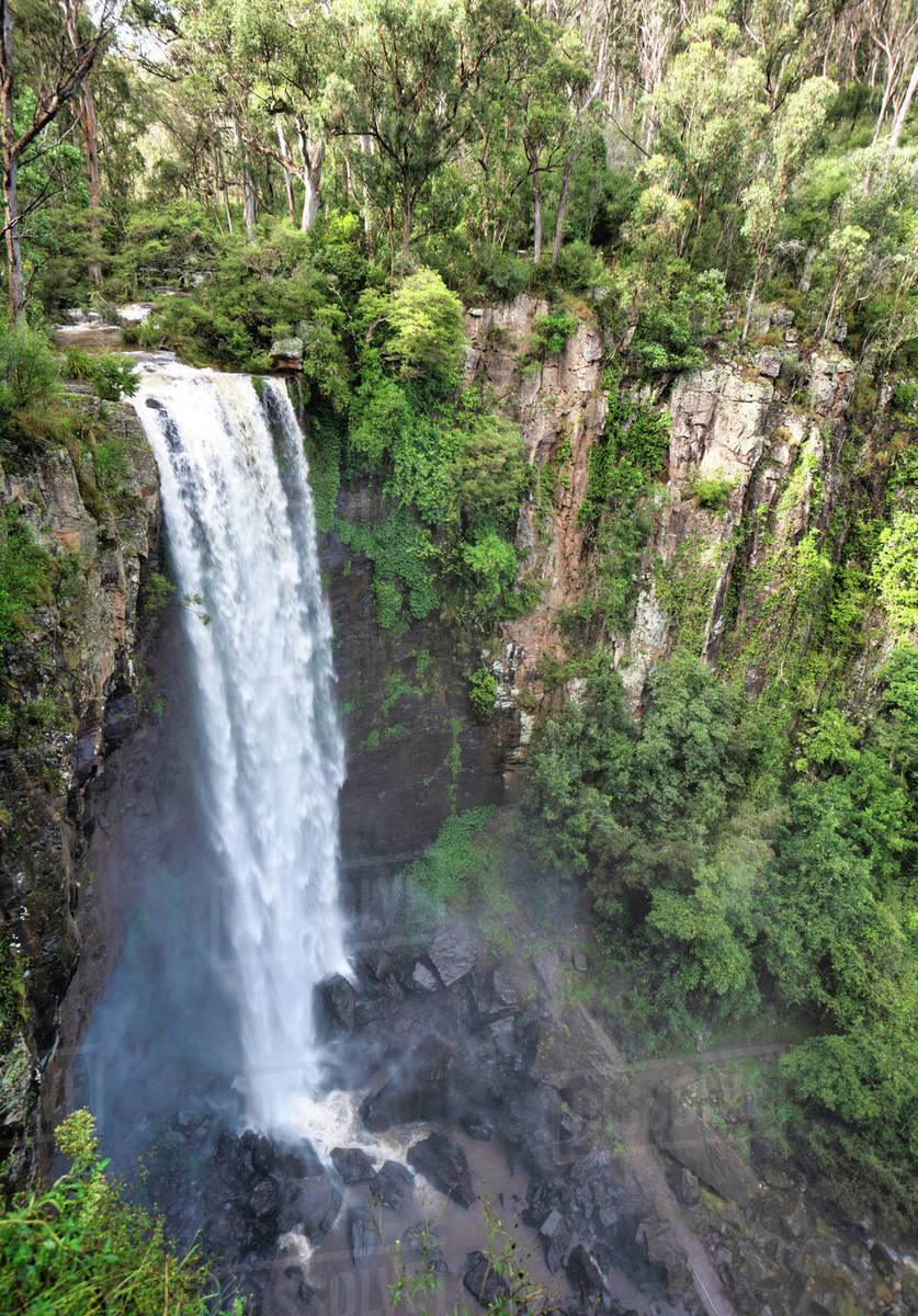 Aerial view of Queen Mary Falls, Darling Downs, Spring Creek, Main