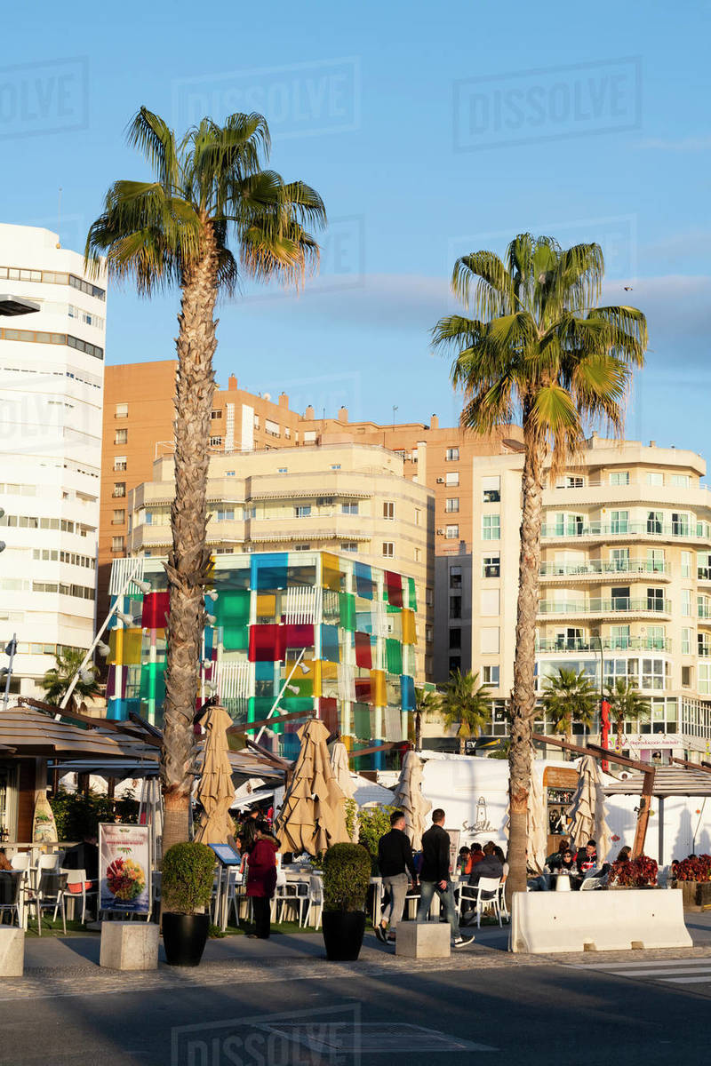 Centre Pompidou Museum, Malaga City, Costa Del Sol, Andalusia, Spain, Europe Royalty-free stock photo