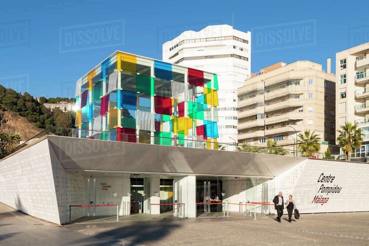 Centre Pompidou Museum, Malaga City, Costa Del Sol, Andalusia, Spain, Europe Royalty-free stock photo