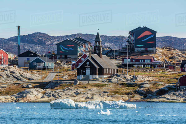 View from the outer bay of the third largest city in Greenland ...