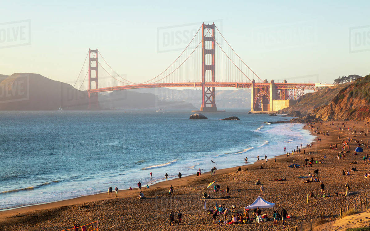 Sun Sets Near The Golden Gate Bridge Baker Beach San Francisco Sun Sets Near The Golden Gate Bridge