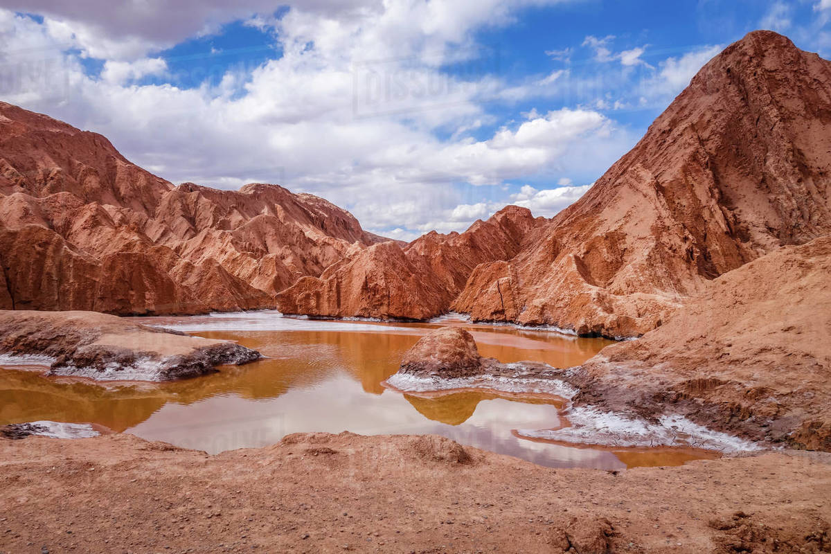 Valle de la muerte landscape in San Pedro de Atacama, Chile Stock