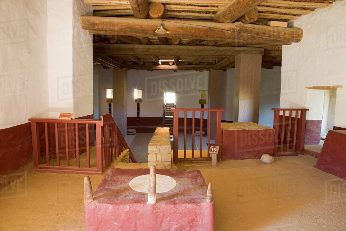 NM, New Mexico, Aztec, Aztec Ruins National Monument, built by