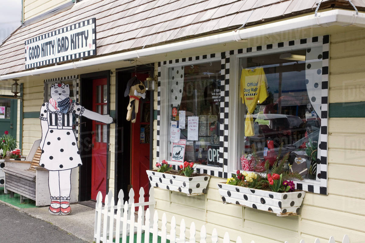 WA, La Conner, La Conner shops, a tourists' delight Stock Photo