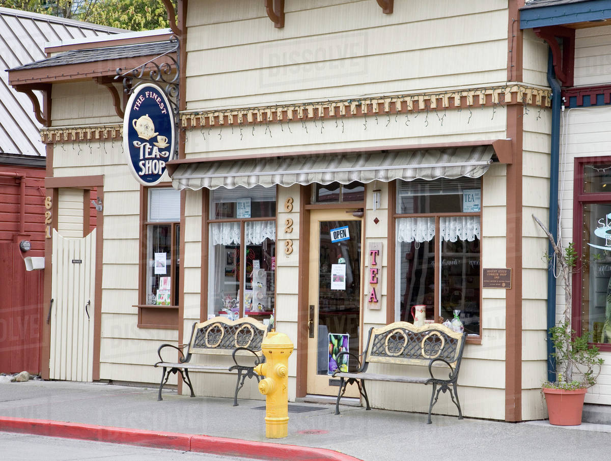 WA, La Conner, La Conner shops, a tourists' delight Stock Photo