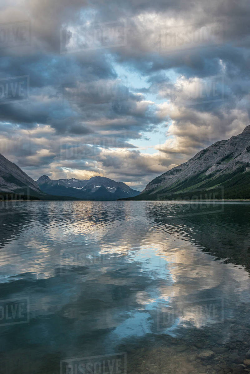 Sunburst Lake, Mt Assiniboine Provincial Park, Alberta, Canada Stock Photo Dissolve