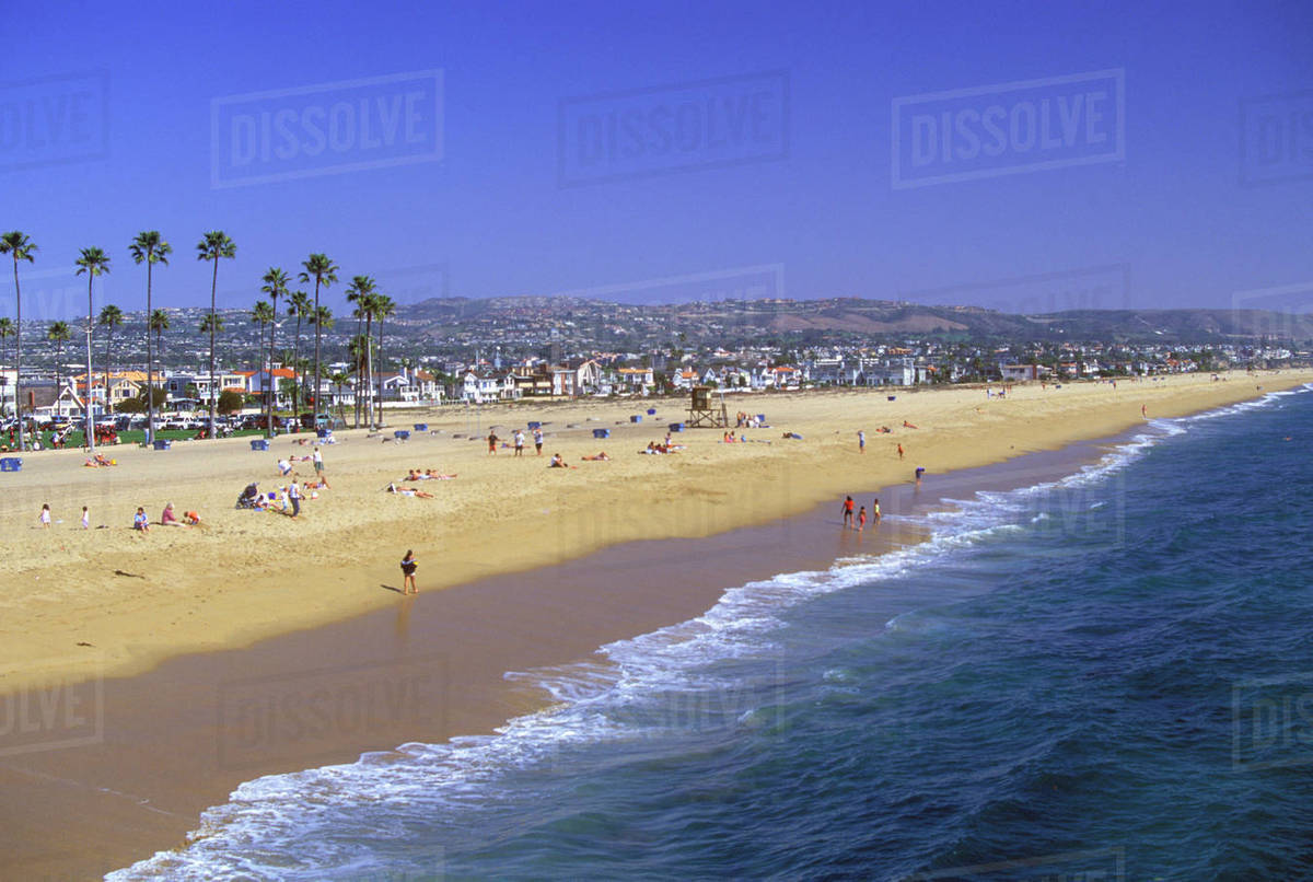 Surf Balboa Peninsula Newport Beach California Usa Stock Surf Balboa Peninsula Newport Beach California Usa