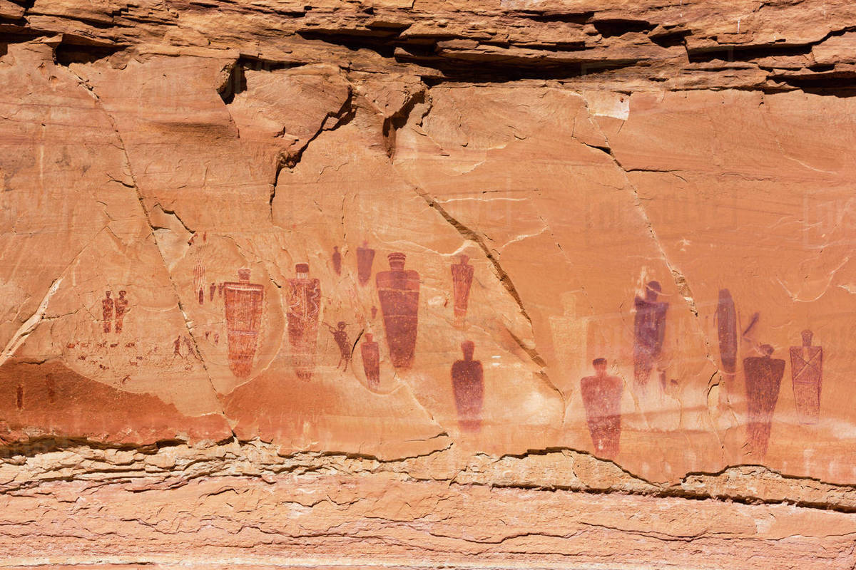 USA, Utah, Canyonlands National Park, Horseshoe Canyon, Great Gallery