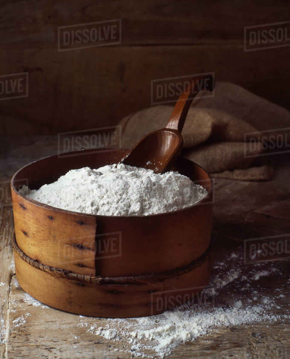 Traditional Bakery Ingredients Flour Stock Photo Dissolve
