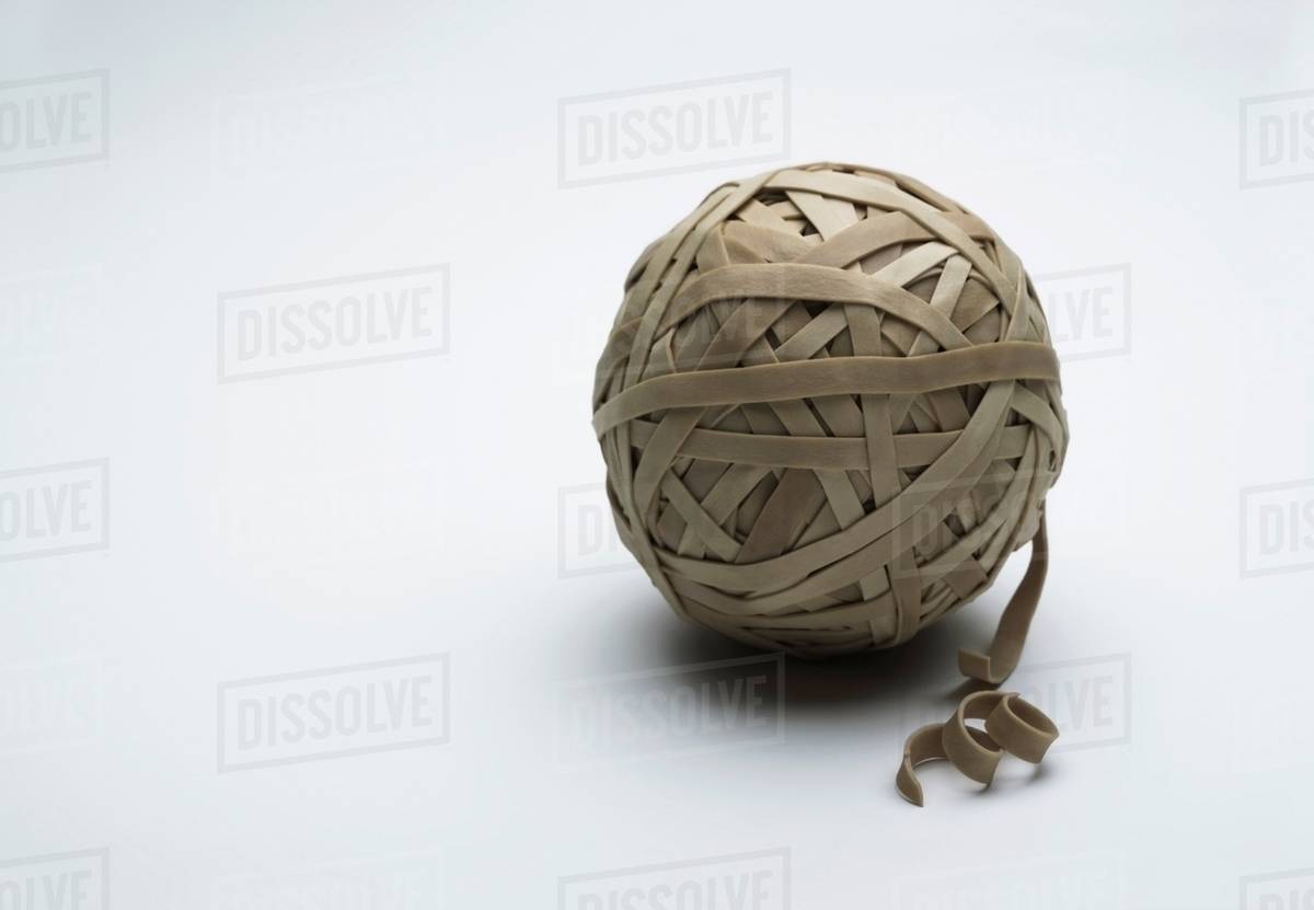 Rubber band ball Stock Photo Dissolve