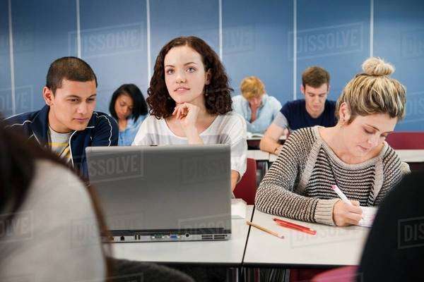 University students in class - Royalty-free Stock Photo | Dissolve