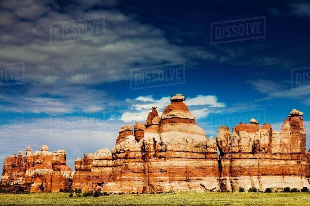 Chesler Park, Canyonlands National Park, Utah, USA - Stock Photo - Dissolve