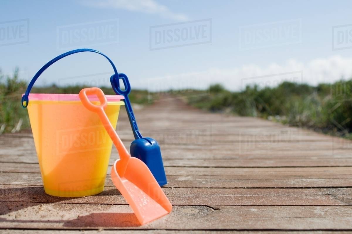 Bucket and spades Stock Photo Dissolve